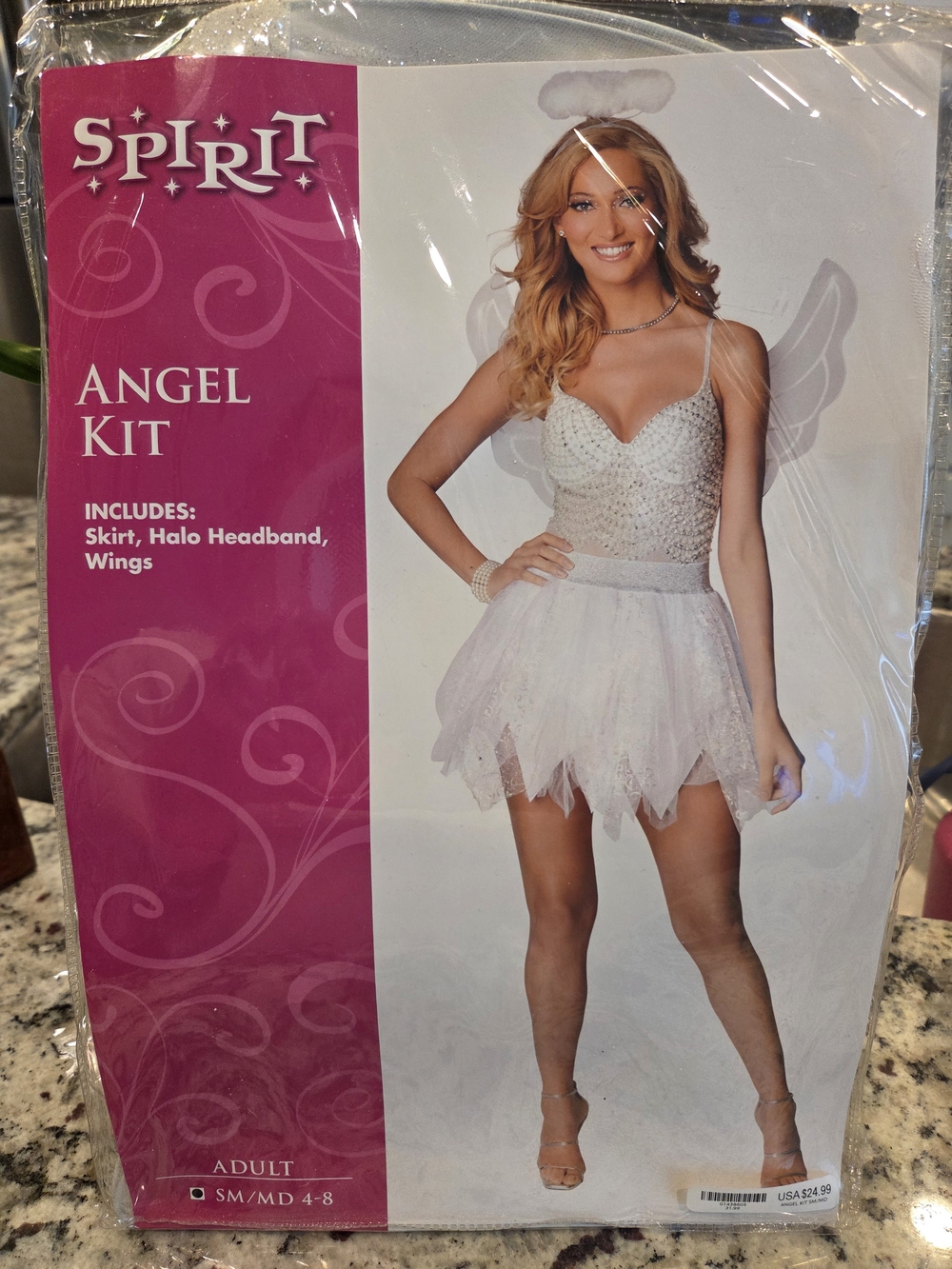 Spirit Women's White Angel Kit Costume - Skirt, Halo & Wings